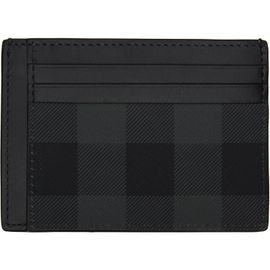Burberry Burberry Gray Check Money Clip Card Holder