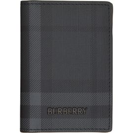 Burberry Burberry Gray City Check Folding Card Holder
