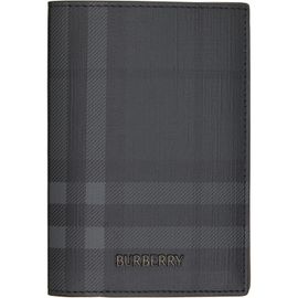Burberry Burberry Gray City Check Passport Holder