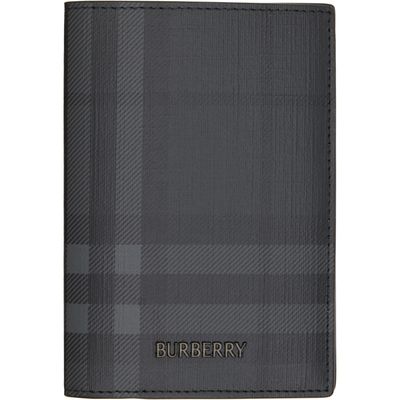 Burberry Burberry Gray City Check Passport Holder