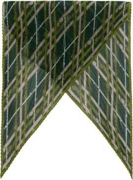 Burberry Burberry Green Belt Check Silk Chiffon Scarf