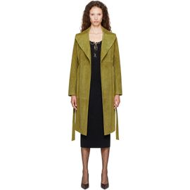 Burberry Burberry Green Long Suede Coat