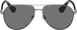 Burberry Burberry Gunmetal Metal Shield Aviator Sunglasses​