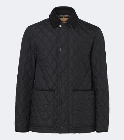 Burberry Burberry Haddington quilted corduroy-trimmed jacket