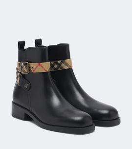 Burberry Burberry Huntley Burberry Check leather ankle boots