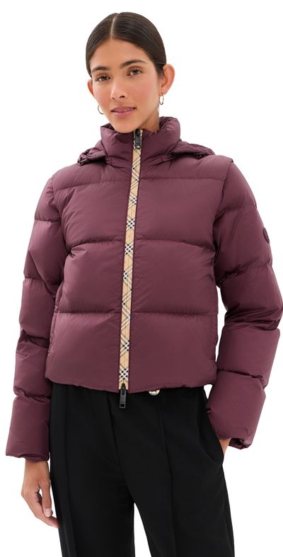 Burberry Burberry Ireland Puffer Jacket Vineyard Red