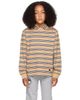 Burberry Burberry Kids Beige Long-Sleeve Icon Stripe Cotton T-shirt - 1