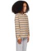 Burberry Burberry Kids Beige Long-Sleeve Icon Stripe Cotton T-shirt - 2