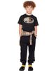 Burberry Burberry Kids Black Check Knight Stamp Cotton T-shirt - 4