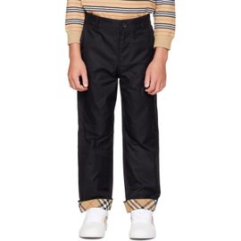 Burberry Burberry Kids Black Cotton Trousers