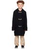 Burberry Burberry Kids Black Wool Blend Duffle Coat - 1