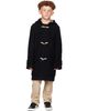 Burberry Burberry Kids Black Wool Blend Duffle Coat - 4