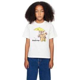 Burberry Burberry Kids White Rain Bear Cotton T-shirt