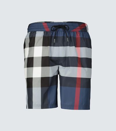 Burberry Burberry Large check-printed swim shorts