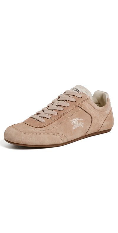 Burberry Burberry Leather Knight Runner Sneakers Flax/Dove Beige