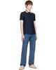 Burberry Burberry Navy Check Collar Cotton Polo - 4