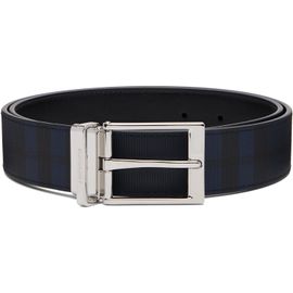 Burberry Burberry Navy Reversible Check Belt