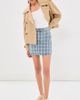 Burberry Burberry Norcross Denim Checkard Skirt Light Indigo Blue - 2