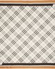 Burberry Burberry Off-White Check Knight Stamp Silk Scarf - 1