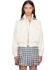 Burberry Burberry Off-White Cropped Tropical Gabardine Hayfield Harrington Jacket - 1