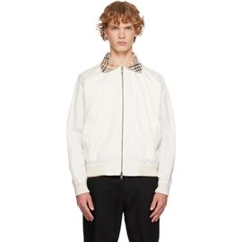 Burberry Burberry Off-White Gabardine Glenfields Harrington Jacket