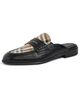 Burberry Burberry Opal Check Mule Loafers BLACK/ARCHIVE BEIGE - 1