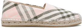 Burberry Burberry Pink & Khaki Check Mews Espadrilles​