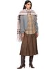 Burberry Burberry Pink Check Alpaca Wool Blend Bouclé Scarf - 2