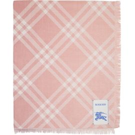 Burberry Burberry Pink Gradient Check Wool Silk Scarf