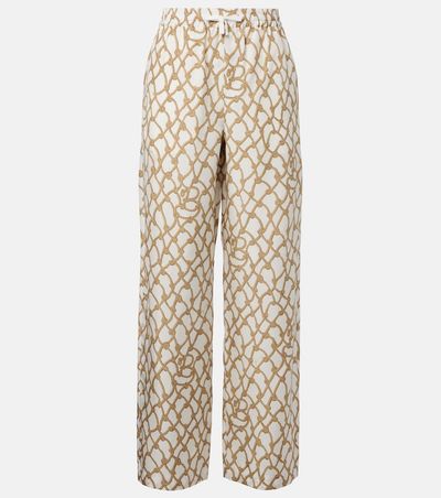 Burberry Burberry Printed high-rise silk palazzo pants