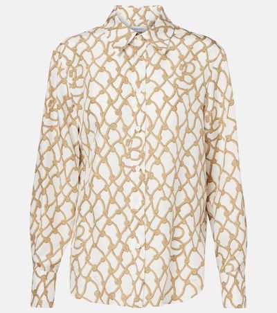 Burberry Burberry Printed silk poplin shirt