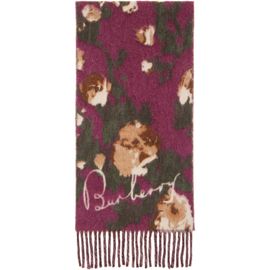 Burberry Burberry Purple Rose Alpaca Wool Blend Scarf