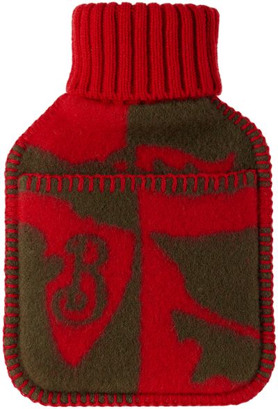Burberry Burberry Red & Brown EKD Wool Hot Water Bottle