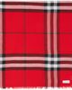 Burberry Burberry Red Wide Check Wool Scarf - 1