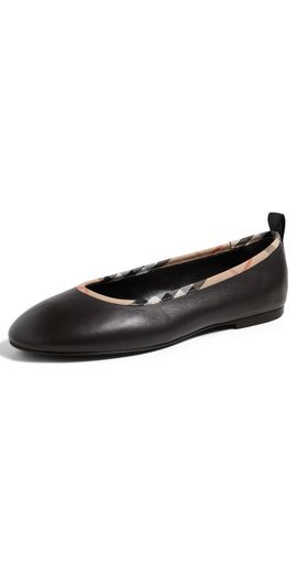 Burberry Burberry Robin Ballerina Flats Peat Brown