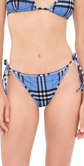 Burberry Burberry Sadie Checked Bikini Bottoms Cornflower Blue
