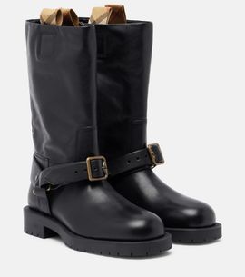 Burberry Burberry Soft Saddle leather mid-calf boots
