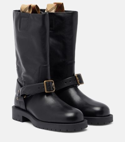 Burberry Burberry Soft Saddle leather mid-calf boots