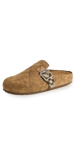 Burberry Burberry Suede Urchin Clogs Jute