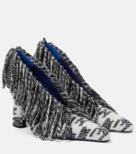 Burberry Burberry Sweep 100 fringed wool pumps