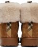 Burberry Burberry Tan Check Shearling Flint Ankle Boots - 2