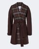Burberry Burberry Verona Burberry Check belted wool coat - 1