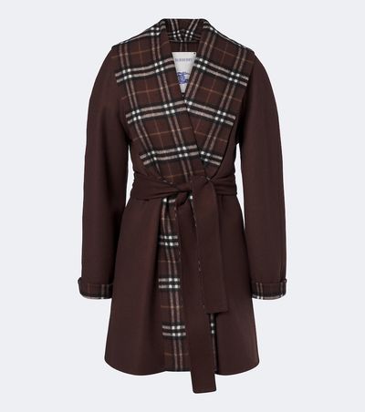 Burberry Burberry Verona Burberry Check belted wool coat