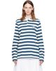 Burberry Burberry White & Blue Knight Stamp Cotton Rugby Polo - 1