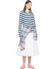 Burberry Burberry White & Blue Knight Stamp Cotton Rugby Polo - 4