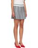 Burberry Burberry White & Navy Pleated Check Tennis Miniskirt - 2
