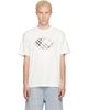 Burberry Burberry White Check Knight Stamp Cotton T-shirt - 1