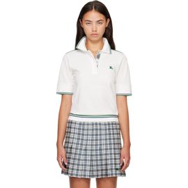 Burberry Burberry White Cropped Cotton Tennis Polo