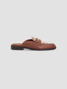 Burberry Burberry Women's Opal Leather Check Mules