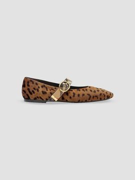 Burberry Burberry Women's Robin Leopard-Print Calf Hair Ballerina Flats